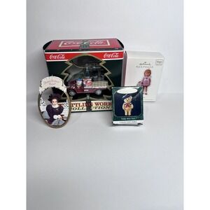 Vintage Ornament Lot Barbie Chatty Cathy Coca Cola Hallmark